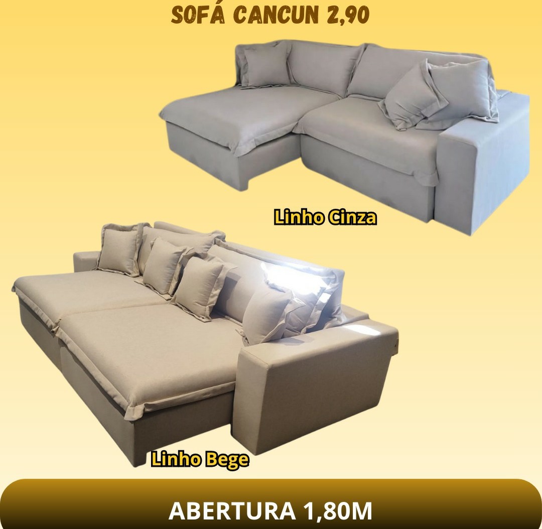 Sofá Cancún 2,50 Molas Ensacadas 