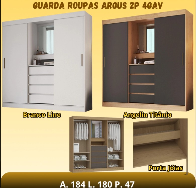Roupeiro Argus 2p 4gav