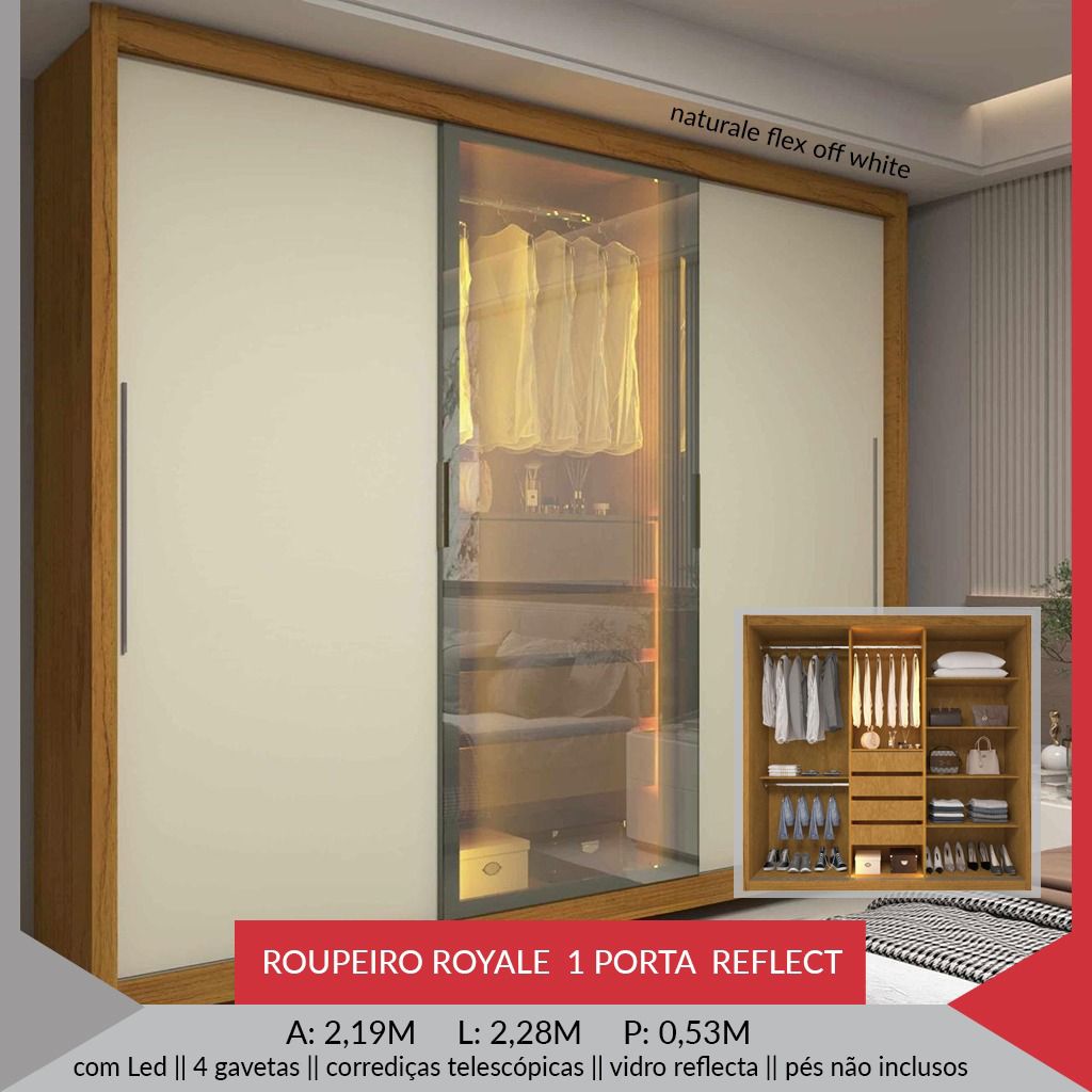 Roupeiro Royale Reflect C/Led